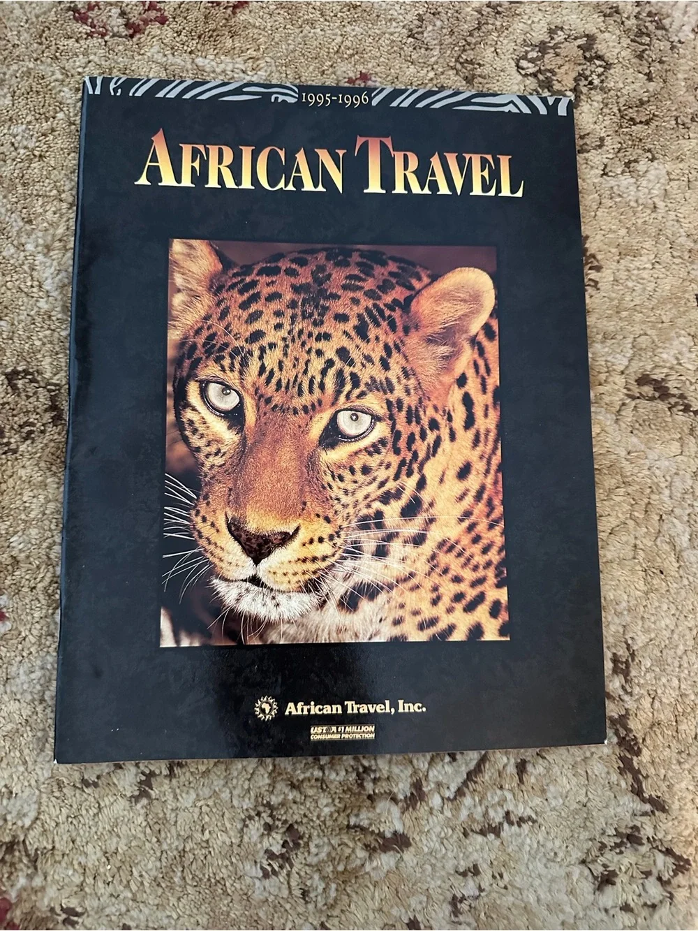 African Travel Inc. Black Leopard Cover vintage travel magazine